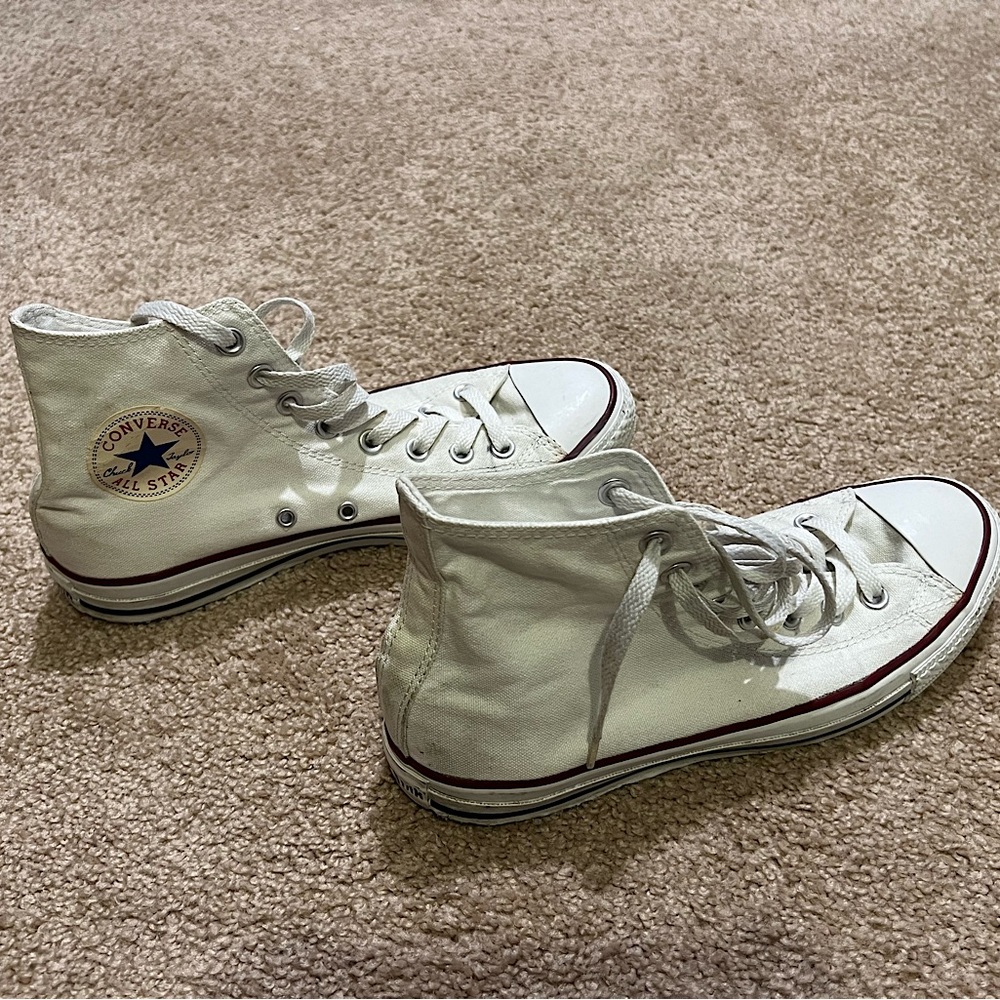 White converse high tops